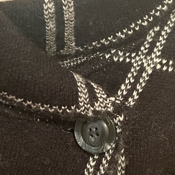 Ellen Tracy Women’s Cardigan Sweater Gray Plaid Wool Blend Coat SZ- xl - Picture 3 of 8